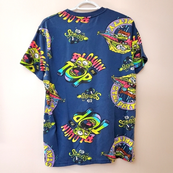 SpongeBob SquarePants - Wild allover print tee - Men's M - Picture 5 of 8